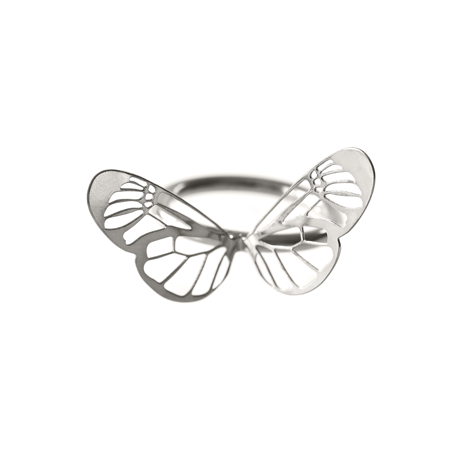 Stainless steel butterfly ring deals