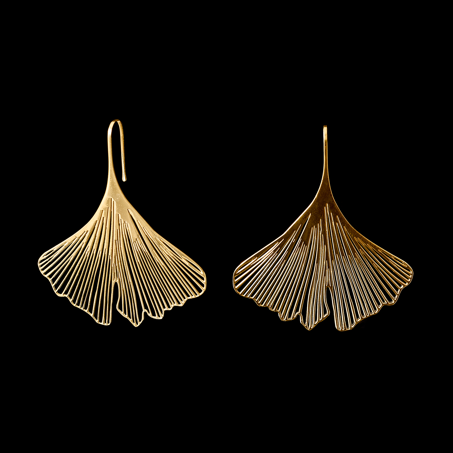 Ginkgo on sale earrings gold