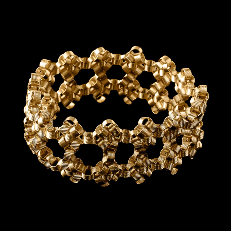 Náramek Strass pozlacený